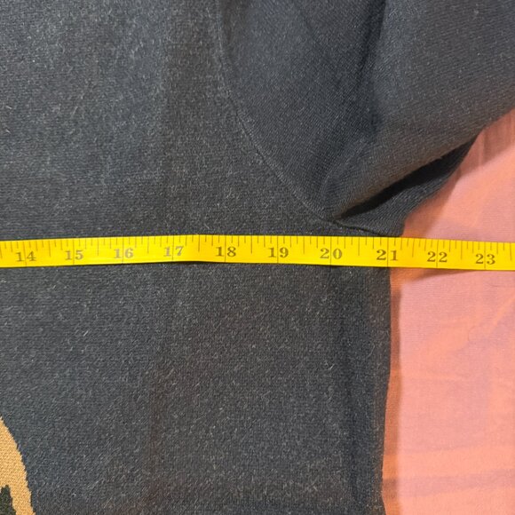 Astrologie Cat Ball of Yarn Pullover Intarsia Navy Blue Sweater size Large - Picture 6 of 12